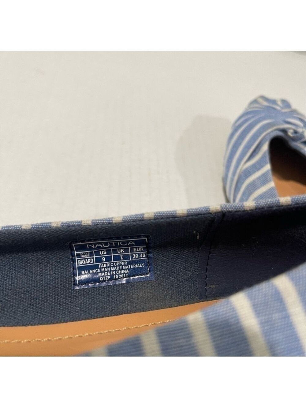 Women’s Nautica Blue & White Stripe Lightweight Flats Size 9 US! - Picture 5 of 10